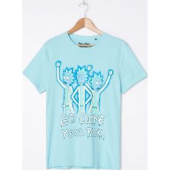 T-shirt z nadrukiem Rick and Morty - Niebieski. Niebieskie t-shirty męskie House, xl, z nadrukiem, bez kołnierzyka. Za 49,99 zł.