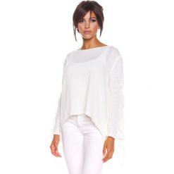Sweter "Aimee" w kolorze białym. Białe bez kategorii marki 100% Maille, s, z asymetrycznym kołnierzem. W wyprzedaży za 108,95 zł.