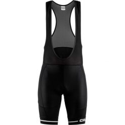 Craft spodenki rowerowe męskie Rise Bib, czarno-biały L. Czarne spodenki sportowe męskie Craft, s, bez wzorów, z materiału, na fitness i siłownię. Za 199,00 zł.