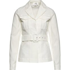 Kurtka przejściowa Victoria Victoria Beckham Double Cloth 2220WJK001115A. Białe kurtki damskie Victoria Victoria Beckham, bez wzorów, z bawełny, bez kaptura. Za 2629,00 zł.