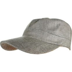 Beżowa Czapka Męska z Daszkiem -PAKO JEANS- Regulowane Zapięcie, Patrolówka CPAPJNSDASZEK50903. Brązowe czapki męskie Pako Jeans, na lato, w paski, z jeansu. Za 29,00 zł.