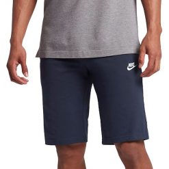 Nike Sportswear Jsy Club Short 804419-451. Szare spodenki i szorty męskie Nike, m, bez wzorów, z bawełny. W wyprzedaży za 99,99 zł.