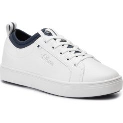 Sneakersy S.OLIVER - 5-23603-22 White/Navy. Białe półbuty damskie S.Oliver, ze skóry ekologicznej. W wyprzedaży za 149,00 zł.