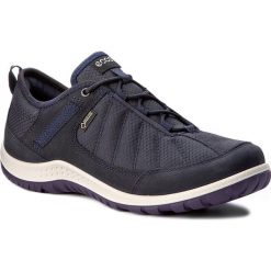 Półbuty ECCO - Aspina GORE-TEX 83854350320 Navy/True Navy. Niebieskie buty trekkingowe damskie ecco, bez wzorów, ze skóry, klasyczne, na niskim obcasie, bez zapięcia. W wyprzedaży za 379,00 zł.