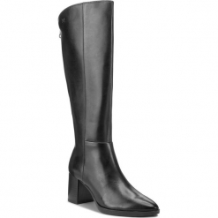 Kozaki CAPRICE - 9-25517-21 Black Nappa 022. Czarne buty zimowe damskie Caprice, z materiału. Za 539,90 zł.