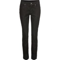 Dżinsy z haftem bonprix czarny denim. Czarne jeansy damskie bonprix, z haftami, z denimu. Za 109,99 zł.