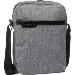 Saszetka LANETTI - BMR-S-020-00-03 Light Gray. Szare torby męskie skórzane Lanetti, bez wzorów, z materiału, młodzieżowe. Za 79,99 zł.