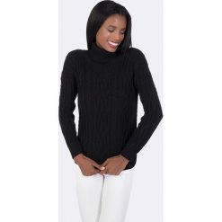 Sweter w kolorze czarnym. Czarne swetry damskie Giorgio di Mare, s, bez wzorów, z wełny, bez rękawów, bez kaptura. W wyprzedaży za 149,95 zł.