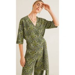 Mango - Bluzka Leonie. Zielone bluzki damskie marki Mango, na co dzień, s, bez wzorów, z poliesteru, casualowe, bez kołnierzyka, bez rękawów. Za 139,90 zł.