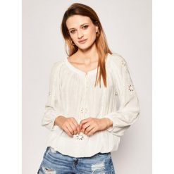 Bluzka Desigual Venecia 20SWBW17. Białe bluzki damskie Desigual, s, bez wzorów, z poliesteru, bez kołnierzyka, bez rękawów. W wyprzedaży za 239,00 zł.