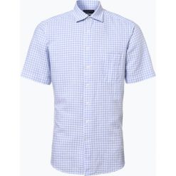 Nils Sundström - Męska koszula z dodatkiem lnu, niebieski. Niebieskie koszule męskie marki Nils Sundström, m, bez wzorów, eleganckie, z klasycznym kołnierzykiem, bez rękawów. Za 129,95 zł.