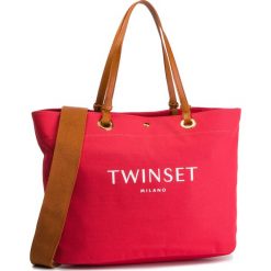 Torebka TWINSET - Shopping 191TO8202 Lipstick Red 03725. Czerwone torebki klasyczne damskie marki Twinset, bez wzorów, z materiału, klasyczne, bez dodatków. Za 589,00 zł.