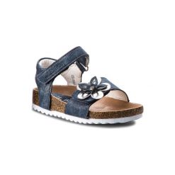 NELLI BLU CS17007-18. Niebieskie sandały dziewczęce Nelli Blu, ze skóry ekologicznej, bez zapięcia. Za 59,99 zł.