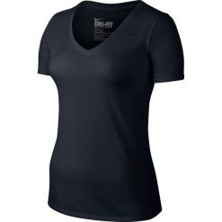 Topy sportowe damskie: Nike Koszulka damska V-Neck DFC SS Tee 2.0 czarna r. XS (694363 010)