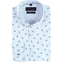 Koszula SIMONE KDBE000765. Białe koszule męskie Giacomo Conti, m, bez wzorów, z elastanu, button down, z długim rękawem. Za 259,00 zł.