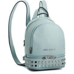 Plecak EVA MINGE - EM-17-05-000149 150. Niebieskie plecaki damskie Eva Minge, bez wzorów, ze skóry. W wyprzedaży za 419,00 zł.