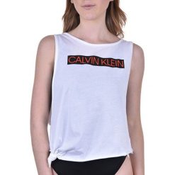 Calvin Klein Koszulka damska Side Knot Tank KW0KW00698 -143 PVH White (rozmiar S). Białe koszulki damskie Calvin Klein, s, bez wzorów, bez kołnierzyka, bez rękawów. W wyprzedaży za 113,00 zł.