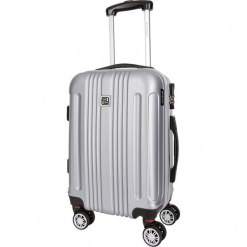 Walizka w kolorze srebrnym - 86 l. Szare walizki Platinium, z materiału. W wyprzedaży za 299,95 zł.