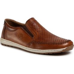 Półbuty RIEKER - 08868-24 Brown. Pomarańczowe półbuty męskie Rieker, na co dzień, bez wzorów, ze skóry ekologicznej, bez zapięcia. W wyprzedaży za 229,00 zł.