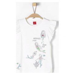 S.Oliver T-Shirt Dziewczęcy 116 - 122 Biały. Białe bluzki dziewczęce marki S.Oliver, z koronki. Za 65,00 zł.