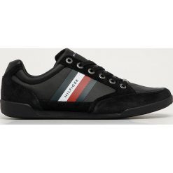Tommy Hilfiger - Buty. Czarne sneakersy męskie TOMMY HILFIGER, ze skóry, na sznurówki. Za 449,90 zł.