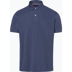 Tommy Hilfiger - Męska koszulka polo, niebieski. Niebieskie koszulki męskie TOMMY HILFIGER, xxl, bez wzorów, z bawełny, klasyczne, bez rękawów. Za 139,95 zł.