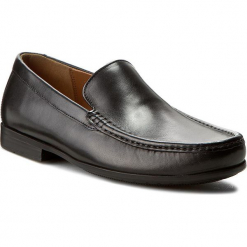 Mokasyny CLARKS - Claude Plain 261243127 Black leather. Czarne mokasyny męskie Clarks, z materiału. W wyprzedaży za 269,00 zł.
