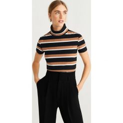 Mango - Sweter Necki. Pomarańczowe swetry damskie Mango, s, bez wzorów, z elastanu, bez rękawów. Za 69,90 zł.