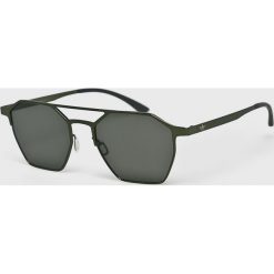 Adidas Originals - Okulary AOM008.030.GLS. Zielone okulary przeciwsłoneczne męskie adidas Originals, z materiału. W wyprzedaży za 189,90 zł.