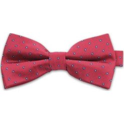 Bladoczerwona Mucha z Drobnym Wzorem, Męska MUVRN0036. Czerwone muszki męskie Vernon, w paski, eleganckie. Za 29,00 zł.
