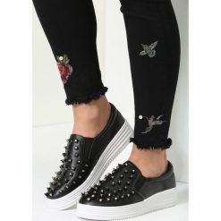 Trampki damskie slip on: Czarne Slip On Little Conversation
