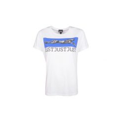T-shirty z krótkim rękawem Roberto Cavalli S02GC0342 N20663. Białe t-shirty damskie Roberto Cavalli, s, bez wzorów, bez kołnierzyka. Za 259,00 zł.