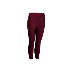 Legginsy fitness kardio 7/8 120 damskie. Czarne legginsy sportowe damskie DOMYOS, s, bez wzorów, z elastanu, na fitness i siłownię. Za 64,99 zł.