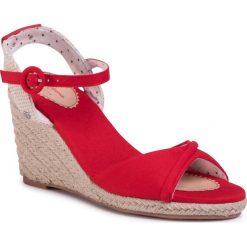 Espadryle PEPE JEANS - Shark Lady PLS90454 Red 255. Czerwone espadryle damskie Pepe Jeans, bez wzorów, z jeansu, bez obcasa, na obcasie. W wyprzedaży za 179,00 zł.