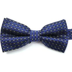 Granatowa Mucha w Drobny Wzór, Męska MUVRN0009. Niebieskie muszki męskie Vernon, na imprezę, w paski, eleganckie. Za 29,00 zł.