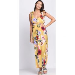 Żółta Sukienka Love Me Better. Żółte sukienki damskie Born2be, na lato, m, w kwiaty, z falbankami, bez rękawów. Za 129,99 zł.