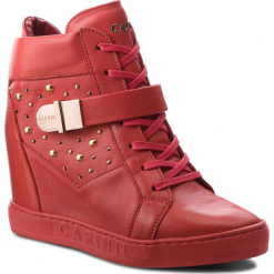 Sneakersy CARINII - B4395 H54-000-000-B88. Czerwone sneakersy damskie Carinii, z materiału. W wyprzedaży za 249,00 zł.