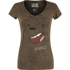 We Bare Bears #Grizz Koszulka damska brązowy. Pomarańczowe koszulki damskie marki We Bare Bears, na imprezę, s, z nadrukiem, bez kołnierzyka, bez rękawów. Za 32,90 zł.