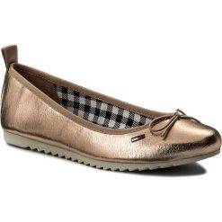 Baleriny damskie: Baleriny TOMMY JEANS - Sporty Metallic Ballerina EN0EN00202 Rose Gold 638