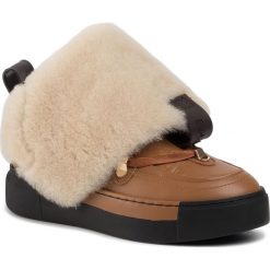 Sneakersy EVA MINGE - EM-41-06-000468 604. Pomarańczowe półbuty damskie Eva Minge, ze skóry. W wyprzedaży za 299,00 zł.