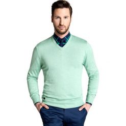 Sweter CORRADO 15-21SR. Zielone swetry klasyczne męskie marki Giacomo Conti, m, z wełny, eleganckie. Za 169,00 zł.