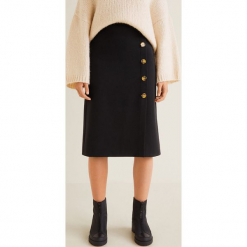 Mango - Spódnica 33069045. Szare spódniczki Mango, m, z elastanu, midi, proste. Za 119,90 zł.