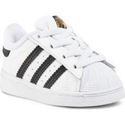 Buty adidas - Superstar El I FU7717 Ftwwht/Cblack/Ftwwht. Białe półbuty dziewczęce Adidas, na sznurówki. Za 229,00 zł.