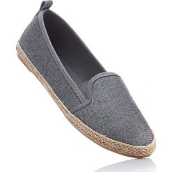 Espadryle bonprix antracytowy. Szare baleriny damskie marki bonprix, bez wzorów, eleganckie, bez obcasa. Za 54,99 zł.