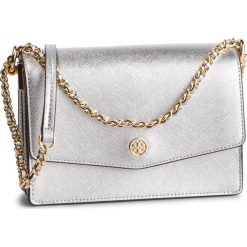 Torebka TORY BURCH - Robinson Metallic Mini Shoulder Bag 52748 Silver 040. Szare torebki klasyczne damskie Tory Burch, bez wzorów, ze skóry, eleganckie, bez dodatków. Za 1269,00 zł.
