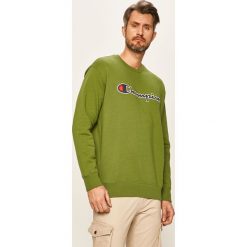 Champion - Bluza. Zielone bluzy męskie Champion, s, z aplikacjami, z bawełny, z okrągłym kołnierzem, bez rękawów, bez kaptura. W wyprzedaży za 219,90 zł.
