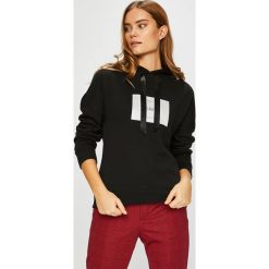 Only - Bluza Lux. Czarne bluzy damskie z nadrukiem marki ONLY, s, z bawełny, z kapturem. W wyprzedaży za 79,90 zł.