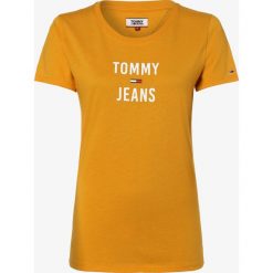 Tommy Jeans - T-shirt damski, żółty. Żółte t-shirty damskie Tommy Jeans, l, z nadrukiem, z bawełny, bez kołnierzyka. Za 159,95 zł.