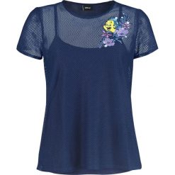 Ariel - Mała Syrenka Fabius - Flowers Koszulka damska ciemnoniebieski. Niebieskie t-shirty damskie Ariel - Mała Syrenka, m, z aplikacjami, z okrągłym kołnierzem. Za 99,90 zł.
