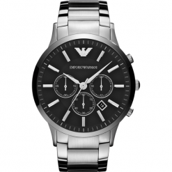 Zegarek EMPORIO ARMANI - Renato AR2460 Silver/Steel/Silver/Steel. Szare zegarki męskie Emporio Armani. Za 1590,00 zł.
